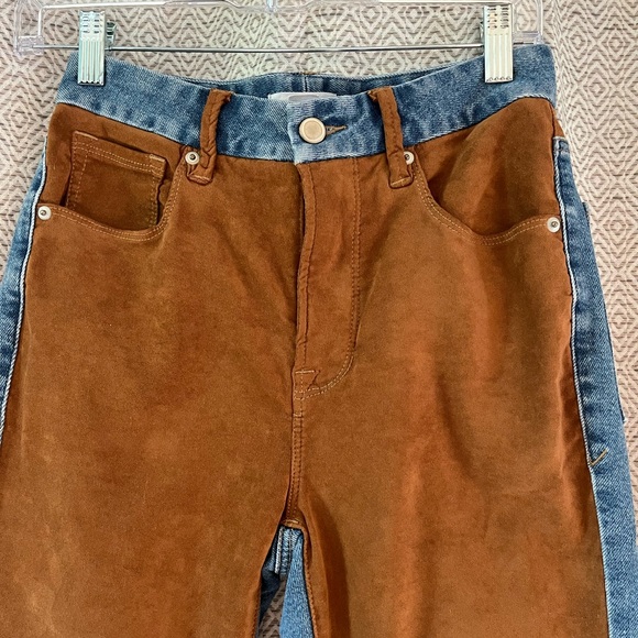 Good American Icon Suede Mixing Jeans 26-29W 30L Cowboy Country Rodeo Vibes - Picture 6 of 14